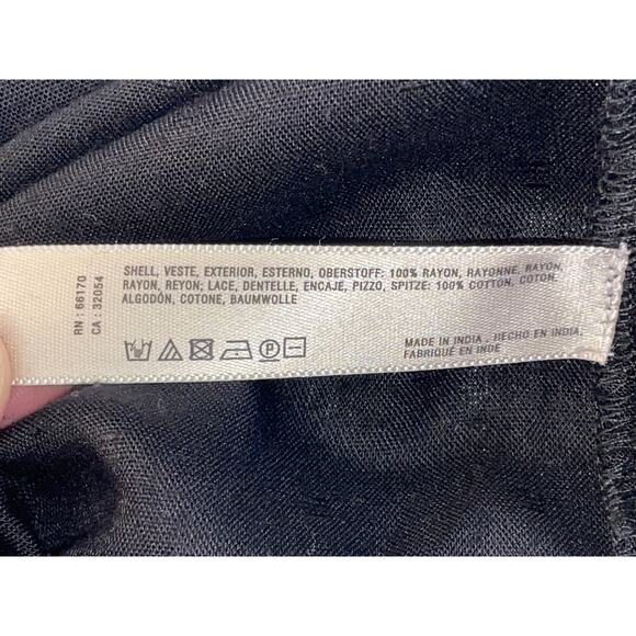 Anthropologie E by Eloise Swiss Dot Capri Pants With Crochet Lace Hem - Size‎ XS - Picture 10 of 11